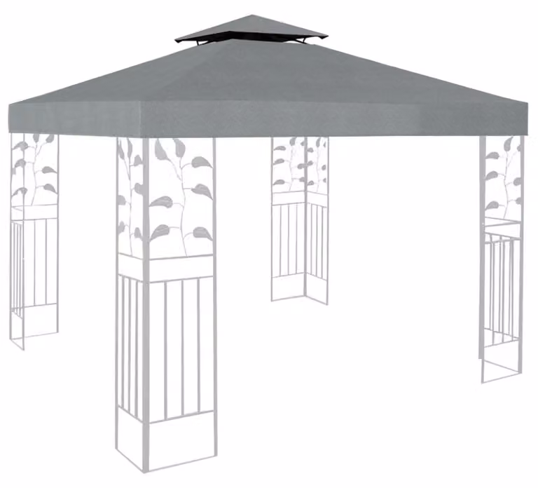 Gazebo da giardino impermeabile - 3x3 metri - Tetto di ricambio - Design a due falde - Poliestere di alta qualità - Protezione solare