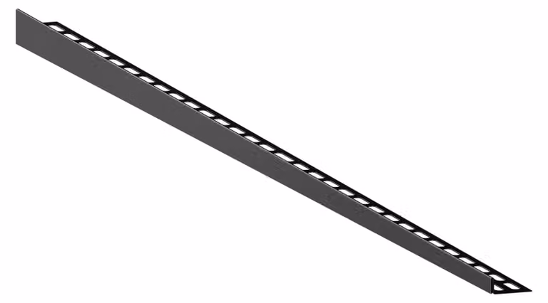 Profilo per doccia in acciaio inossidabile, finitura nera opaca, lunghezza 120 cm, versione per l'angolo destro