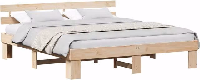 Letto matrimoniale | Letto per adulti | Struttura del letto Naturale 180 x 200 cm Pino massello