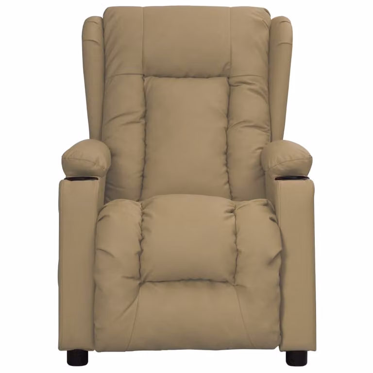 vidaXL Sedia per massaggi cappuccino-marrone in Pelle finta