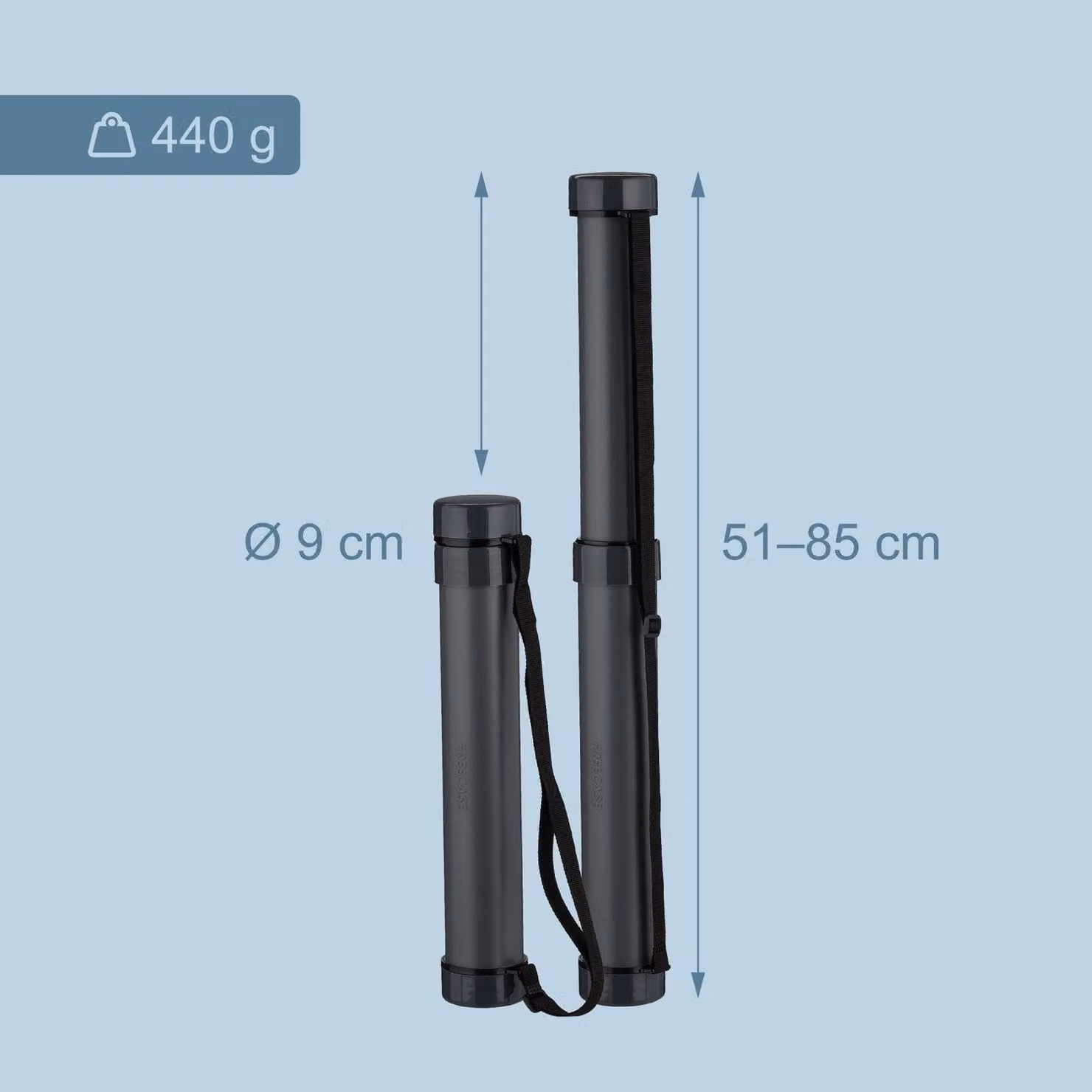 Tubo estensibile per poster con cinghia regolabile