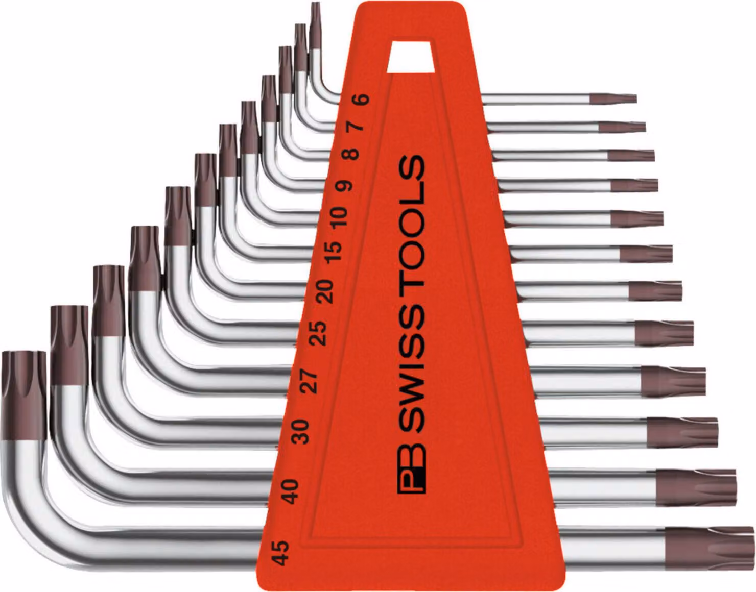 PB Swiss Tools Set di cacciaviti angolari, per TX, cromati, 12 pezzi
