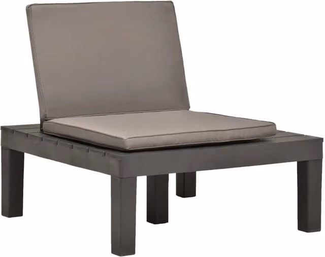 Sedie a Sdraio da Giardino e Cuscini 4 pz in Plastica Antracite 3054427