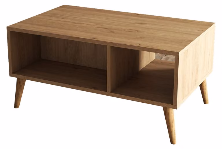 Tavolino in legno "Exxen" - 90 x 41 x 54 cm - Marrone