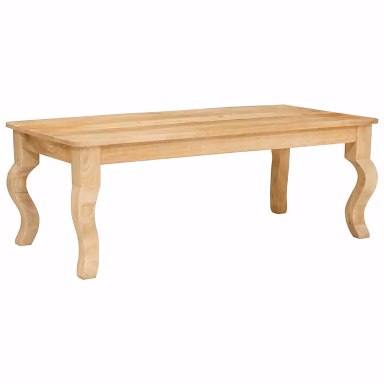 vidaXL Tavolino da salotto moderno in legno di mango marrone beige L: 110 cm, P: 55 cm, H: 40 cm
