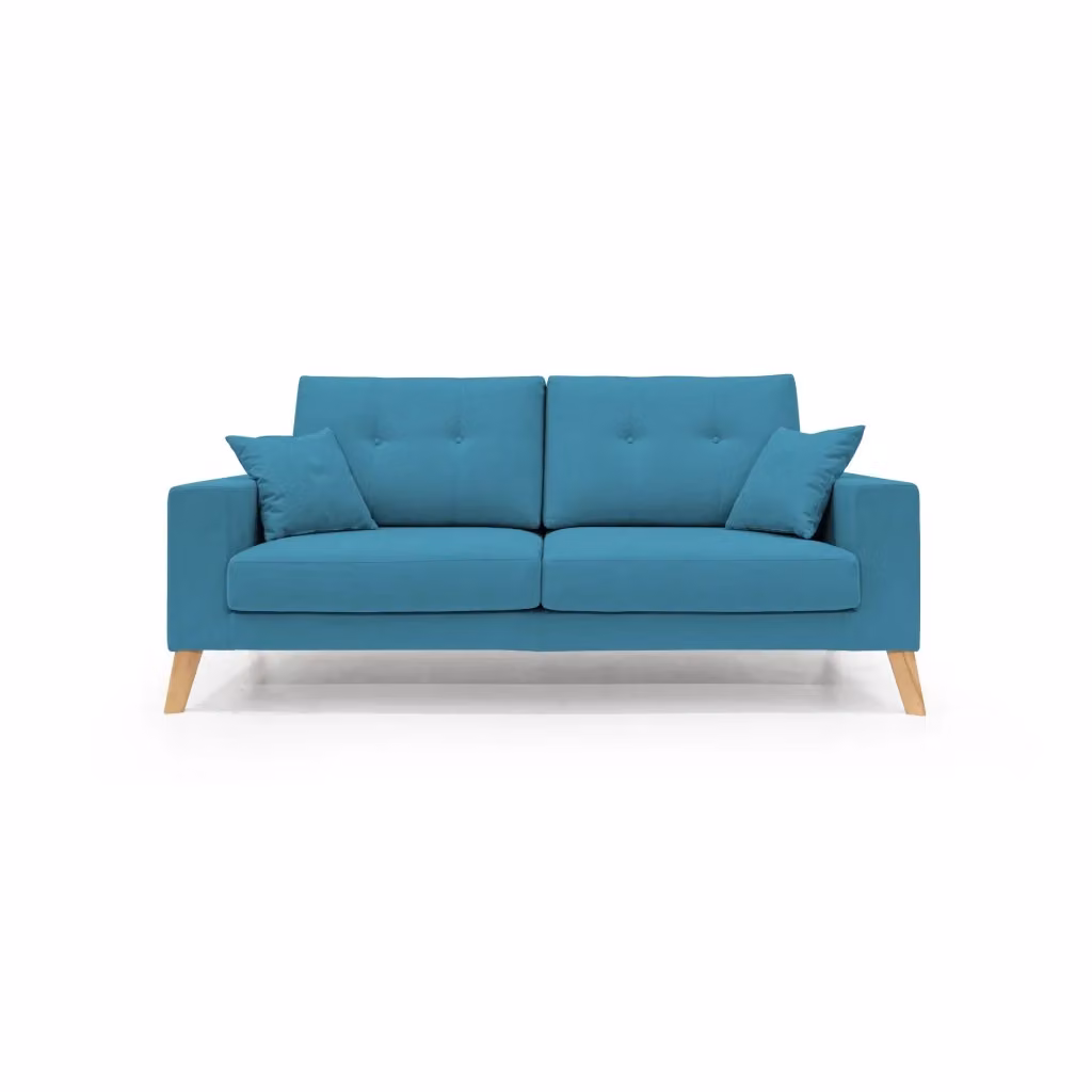 Divano moderno Danish in tessuto impermeabile azzurro Divani.Store L: 206 cm – 2