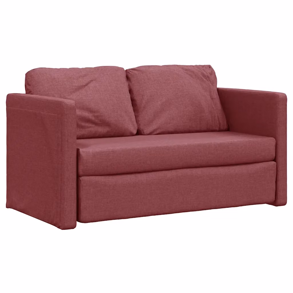 Divano Letto 2 in 1 vidaXL Rosso, Moderno, L/P/H: 112 x 174 x 55 cm – 2