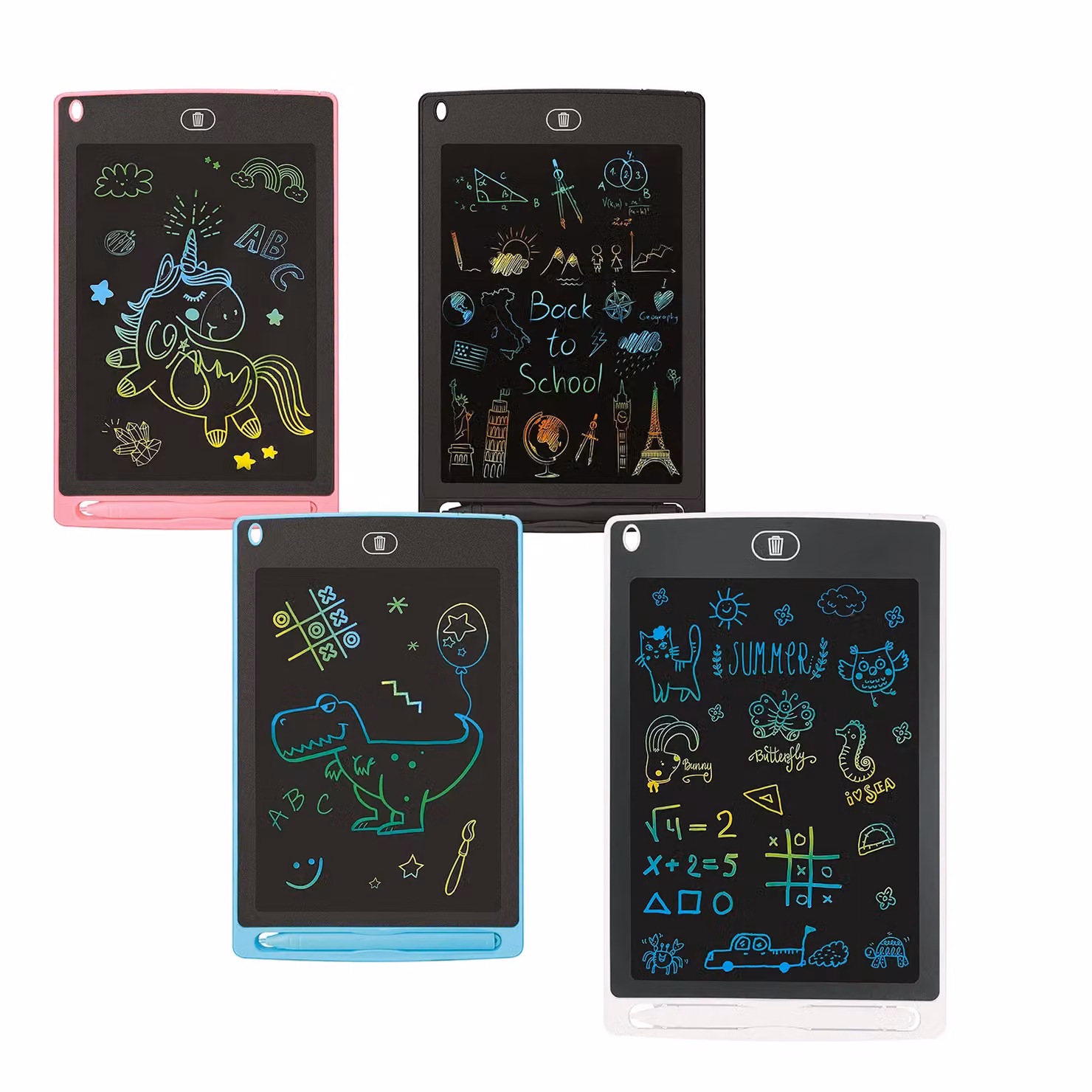 TU GIOCHI Rainbow Pad Lavagnetta Magica LCD 10 Pollici Multicolore con Penna per Disegnare e Colorare per Bambini dai 3 Anni in su – 1