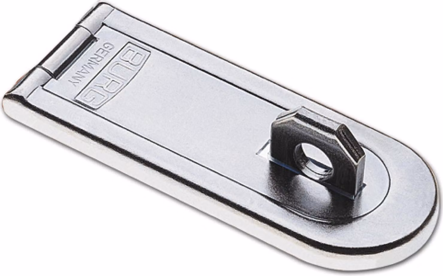 BURG-WÄCHTER Copriforo blindato l.100 mm l.39 mm occhiello-Ø 10 mm acciaio zincato estremità in acciaio - PC 100