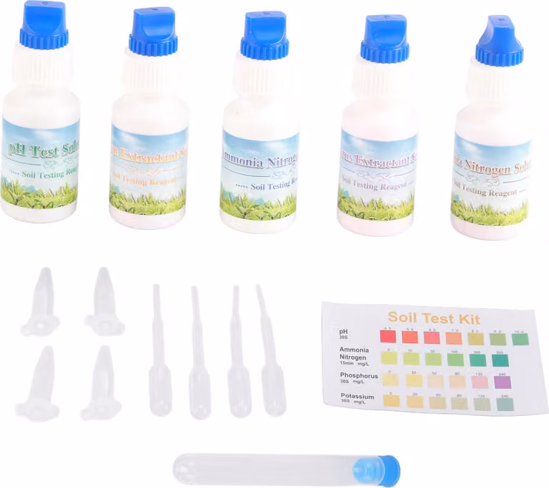 Kit per test del suolo, soluzione liquida per la misurazione del pH, dell'azoto, del fosforo e del potassio, ideale per l'agricoltura e il giardinaggio