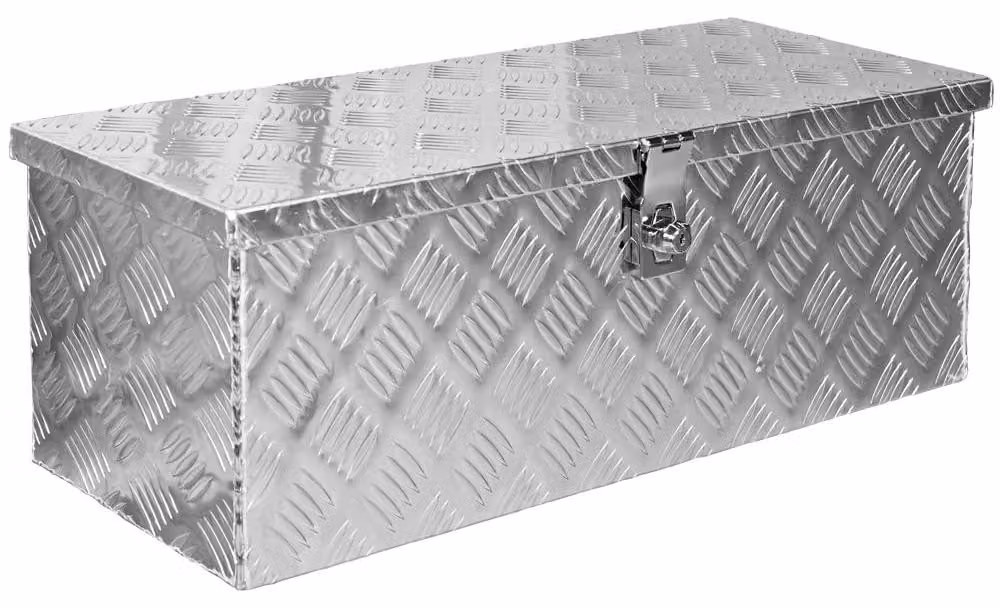Cassetta degli attrezzi in alluminio, chiudibile, dimensioni 68x31x25 cm, impermeabile