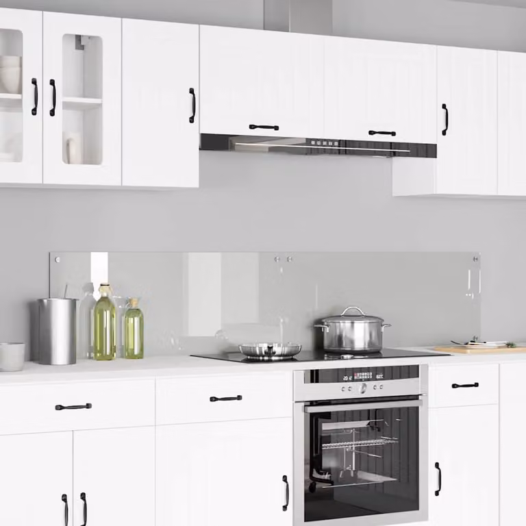 Set di 2 schienali da cucina vidaXL trasparenti, L 100 cm x P 40 cm