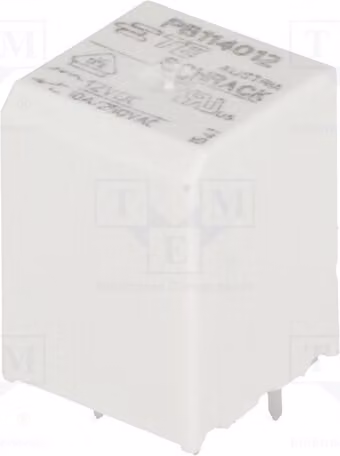 1 relè: bobina elettromagnetica, 12 VDC, 10 A / 250 VAC, 10 A, codice prodotto: 8-1415029-1, marca: Elektroma