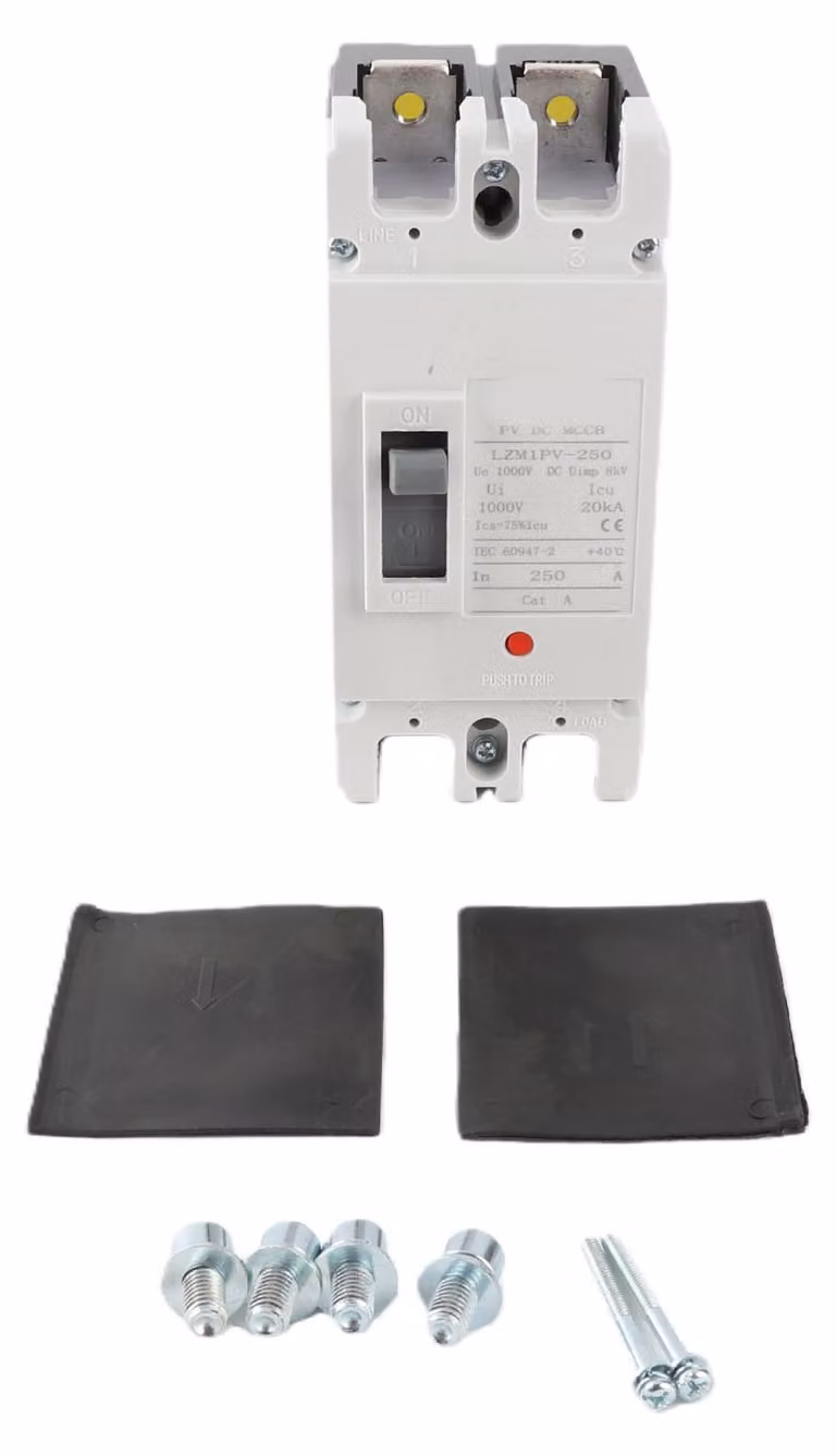 Interruttore miniaturale 2P con alloggiamento sagomato, interruttore di protezione DC 1000 V, 250 A, 20 kA