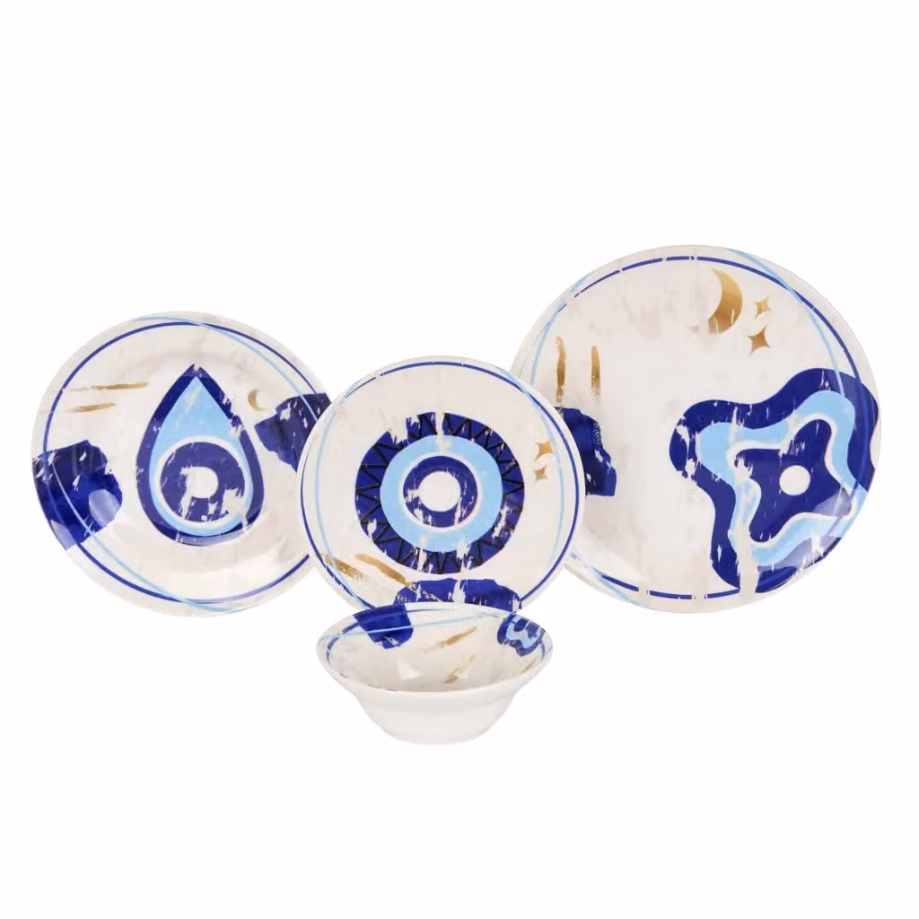 Servizio piatti Noba in ceramica multicolore per 24 persone, lavabile in lavastoviglie e utilizzabile in microonde – 2
