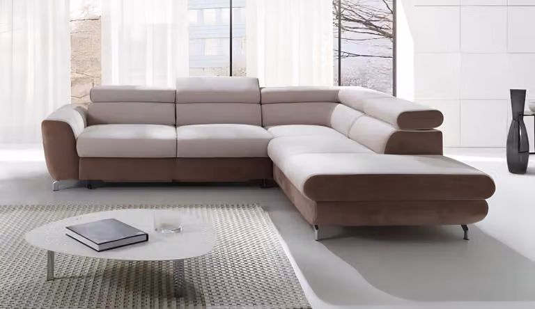 Ecksofa Wohnlandschaft Sofa mit Bettfunktion Ecksofa Couch Ecke Polster Garnitur