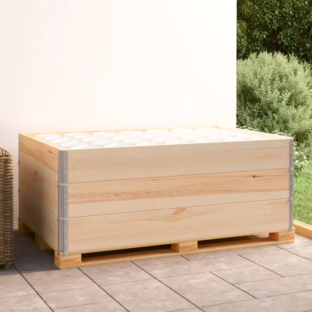 Set di 3 Collari per Pallet in Legno Massello di Pino DESIGN IN, L/P/H: 150 x 100 cm, CFW6349111 – 2