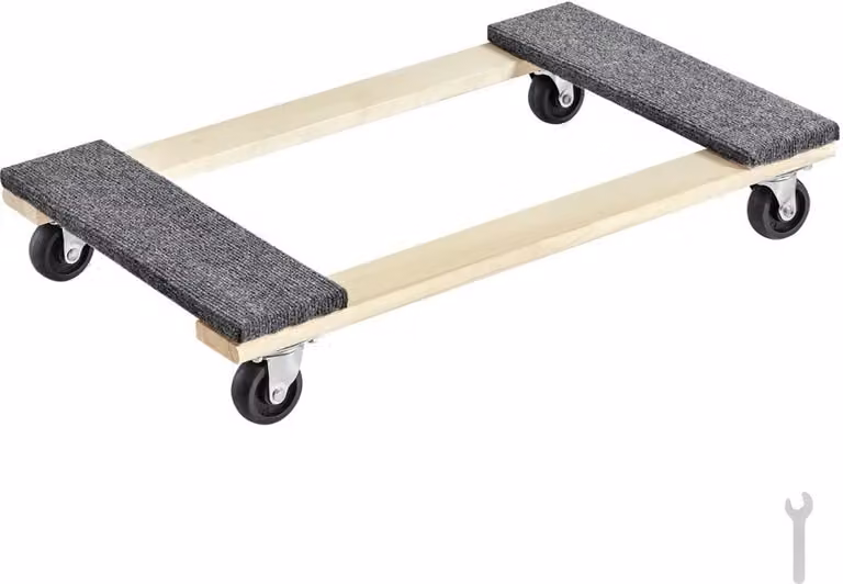 Carrello portamobili - Ruote portatili a 4 ruote - Robusto e salvaspazio - Ideale per mobili pesanti - 2 pezzi - 40,6 x 27,9 cm - Capacità 227,8 kg - Nero