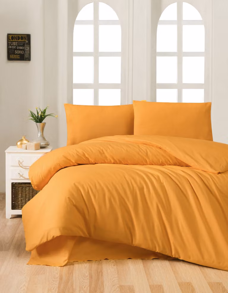 L'Essentiel Linge de Maison, Mustard- PTK8223, Senape, Copripiumini, 100% cotone rinforzato
