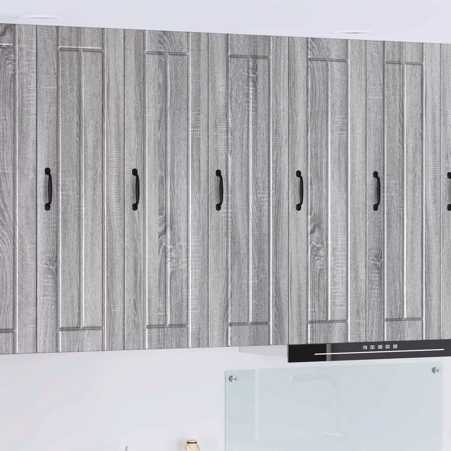 Armadietto a muro vidaXL LUCCA Grigio Sonoma per cucina con ante a battente e ripiani interni L/P/H: 30 x 31 x 100 cm