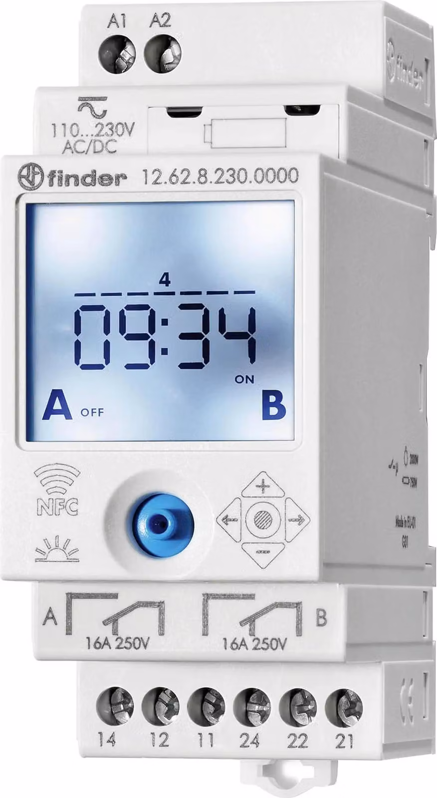 Timer Finder, 2 canali, joystick e APP, trasmissione tramite cellulare compatibile NFC, 1 pz.