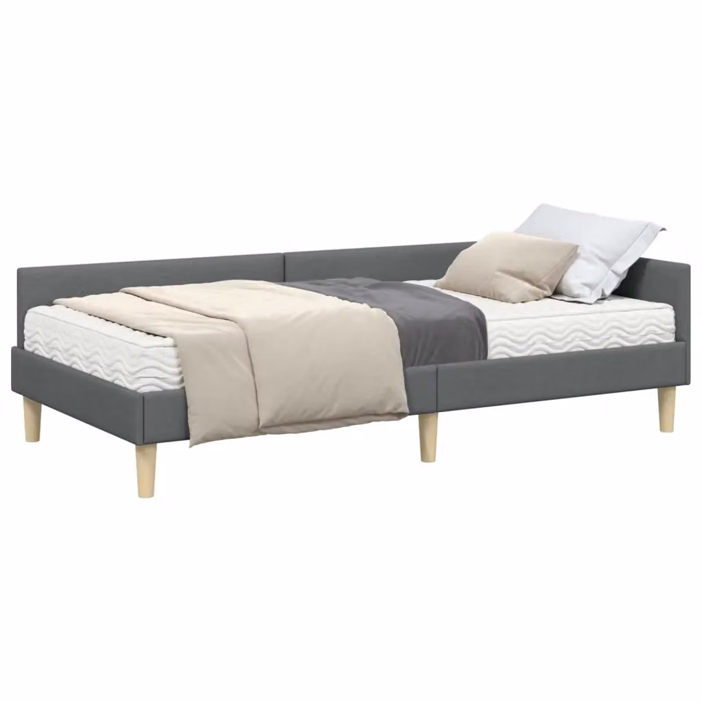 Letto Angolare Moderno con Materasso in Schiuma vidaXL Grigio L/P/H: 200 x 100 x 151 cm – 2