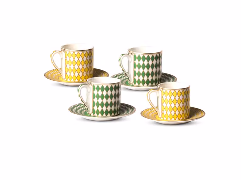 Chess Tazze da Caffè Espresso - Set da 4
