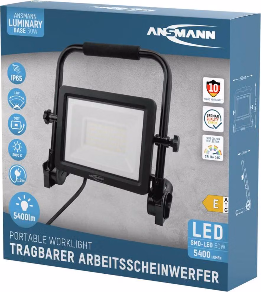 ANSMANN 1600-0627 ANSMANN FL50W-AC Baustrahler schwarz 50 W