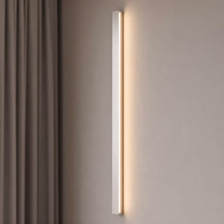 Applique da parete Kinsley Lucande, dimmerabile, Alluminio / Grigio / Zincato, Soggiorno / Sala da pranzo, Metallo, Moderno, Applique