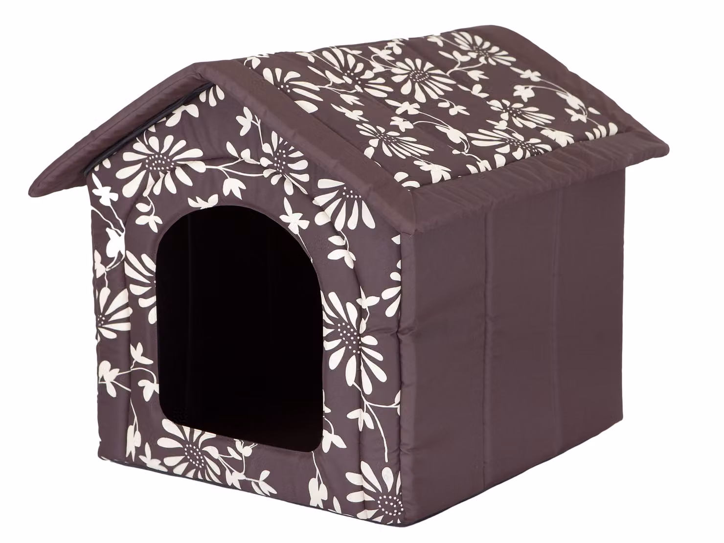 Cuccia per cani, cuccia per cani, letto per cani, casa per gatti, grotta per gatti, piccola L - 52x46 cm, marrone fiorito