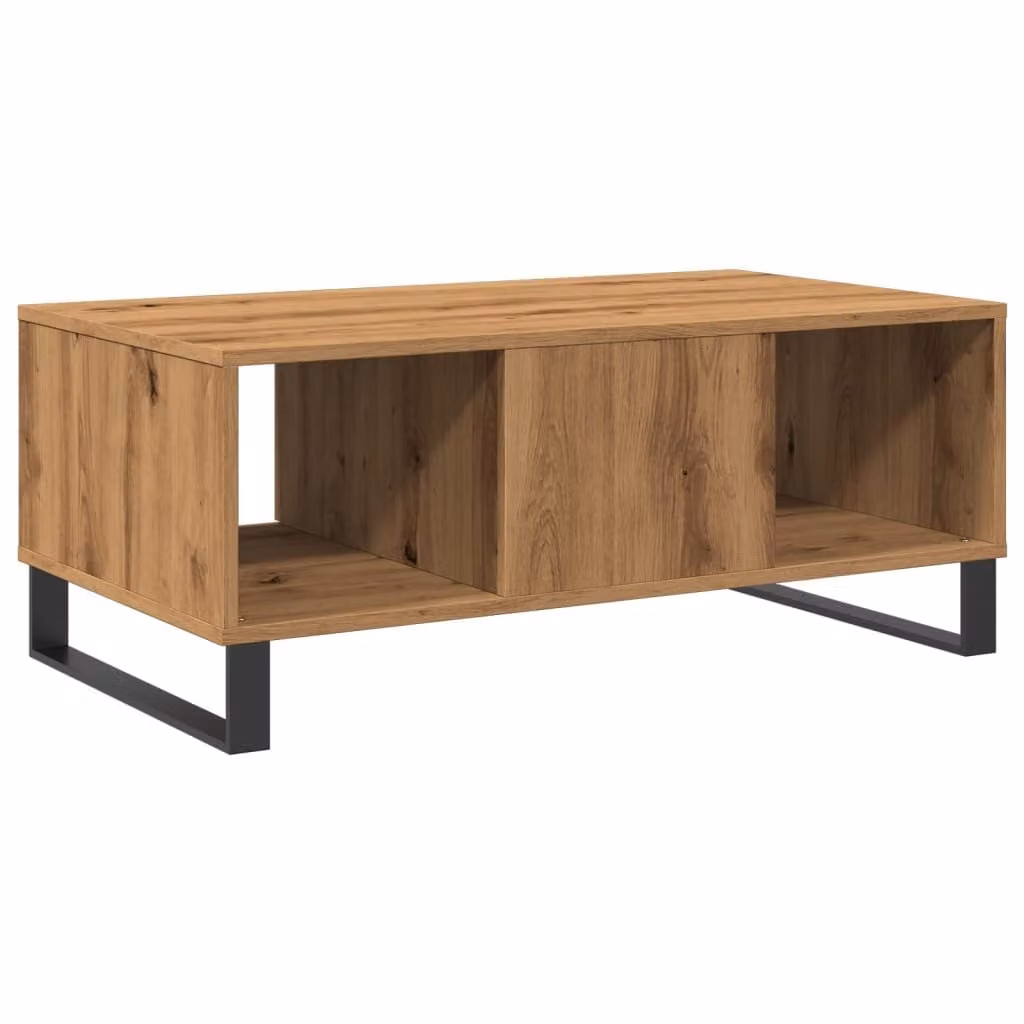 Tavolino da Salotto Rovere Artigianale 90x50x36,5 cm Truciolato