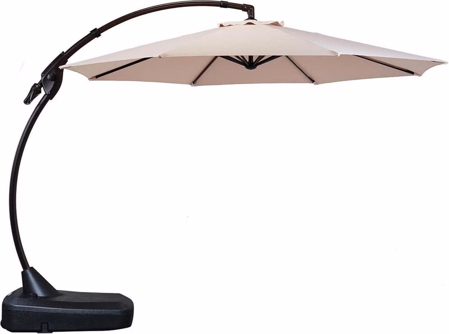 Ombrellone deluxe grande 350 cm con mantovana, protezione UV