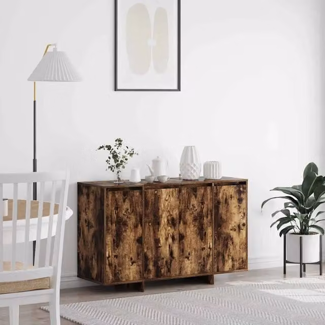 Credenza-Buffet-Armadio da cucina Rovere fumo 120 x 41 x 75 cm Legno multistrato