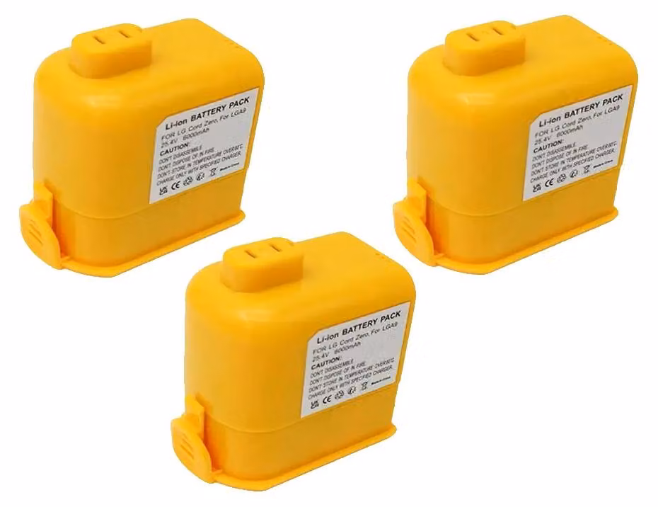 Batterie di ricambio per aspirapolvere, capacità 6000mAh, ricaricabili, modello LGA9-6.0AH-3PCS
