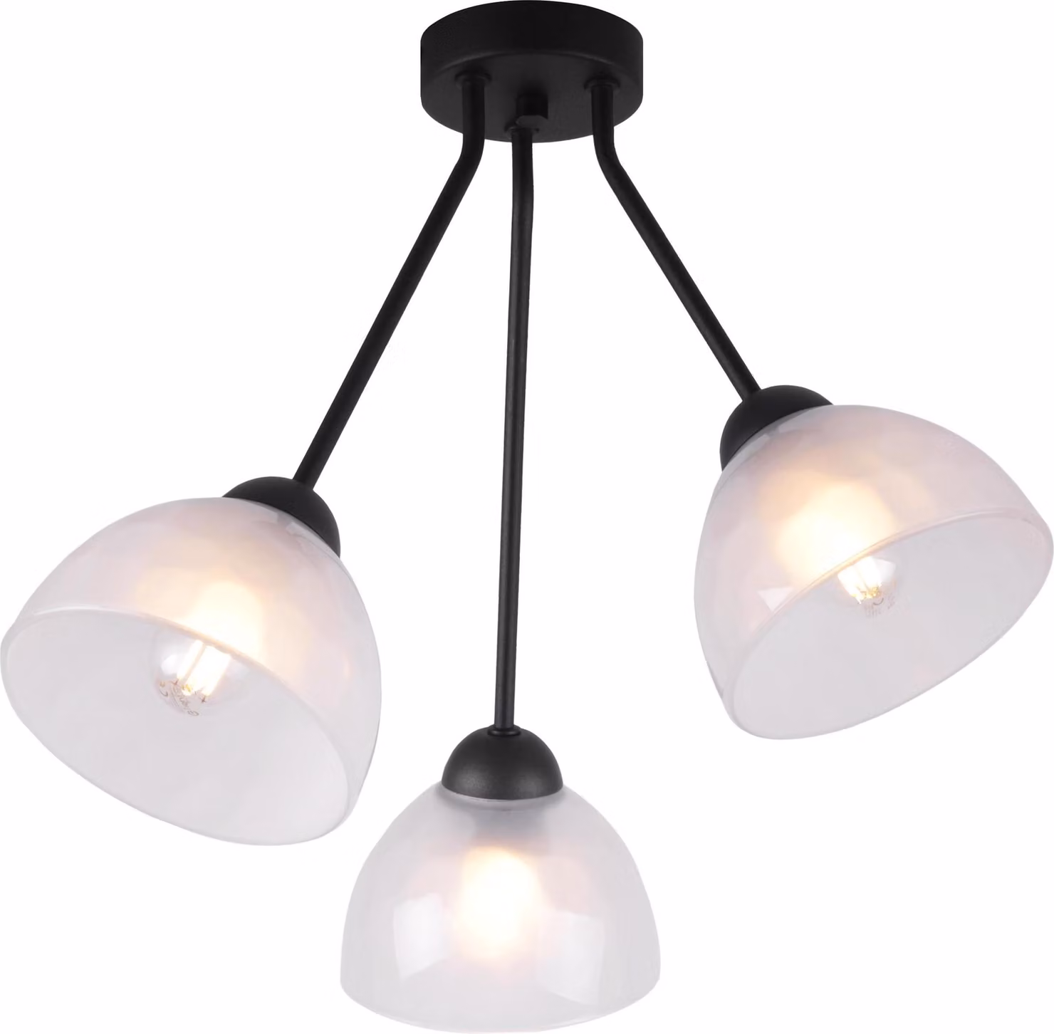 Lampada da soffitto Venice Trio con paralumi in vetro opalino E27
