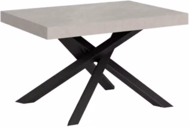 Tavolo allungabile 140/244x90 cm Volantis cashmere gambe antracite