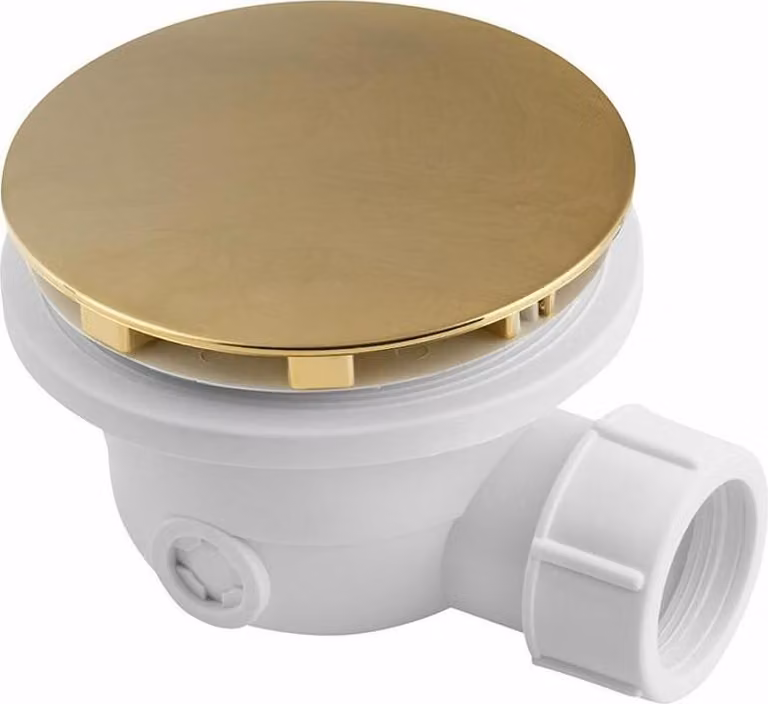 Sifone per piatti doccia, 90 mm, oro opaco