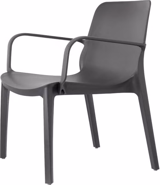 SET 2 SEDIE GINEVRA LOUNGE TECNOPOLIMERO MADE IN ITALY SCAB DESIGN - Antracite 81