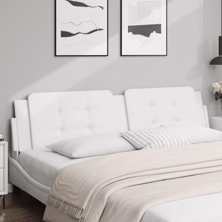 vidaXL Cuscino Testiera Zadar Bianco in Similpelle L 200 cm