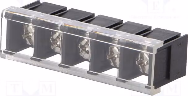 1 x Barra di connessione per cavi: 5 connettori dritti, sezione 4 mm², modello DG58C-B-05P-13-00A(H), per cavi da 10 mm