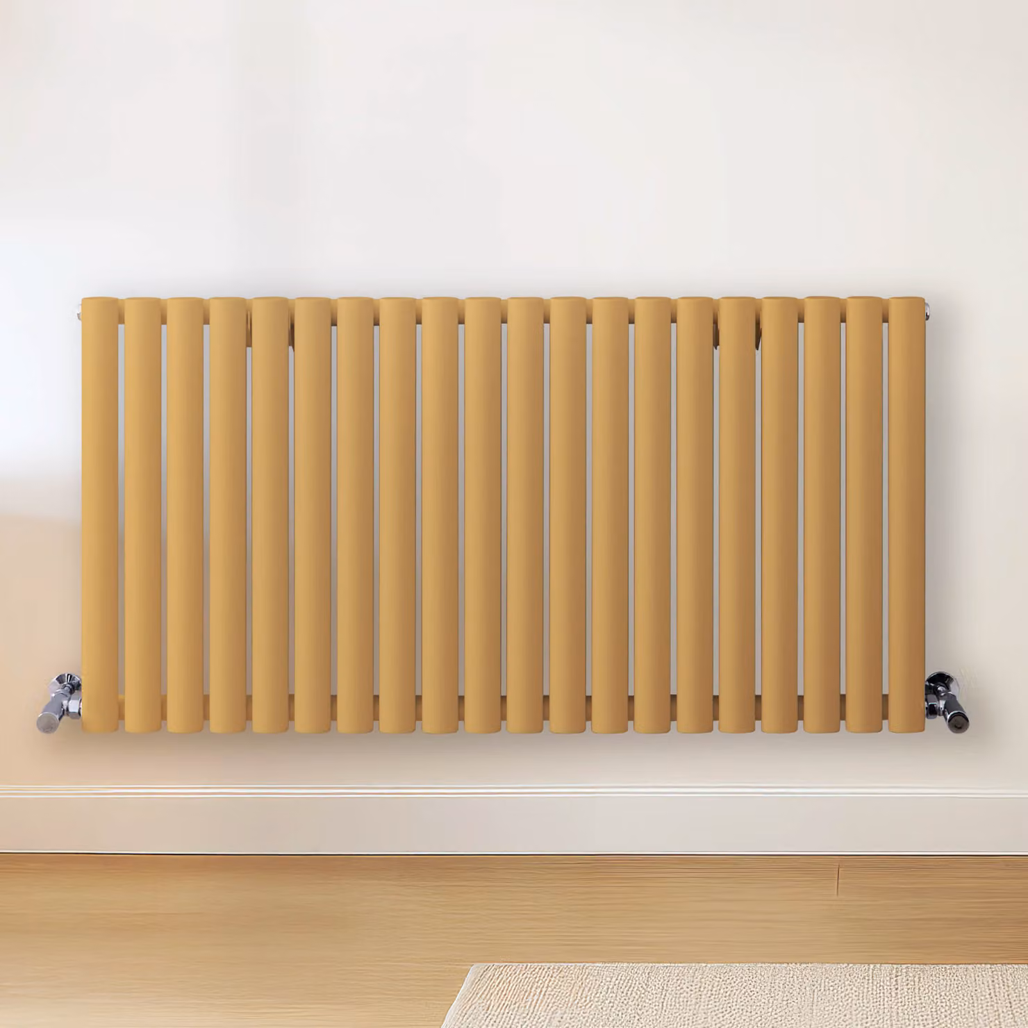 Radiatore di Design Orizzontale Giallo (Autumn Giallo) - 600mm x 1180mm - Pannello Doppio  - Revive