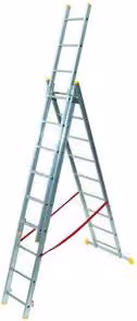 Scala Easy Three Idroweb a 3 rampe in alluminio color argento conforme alla norma EN131