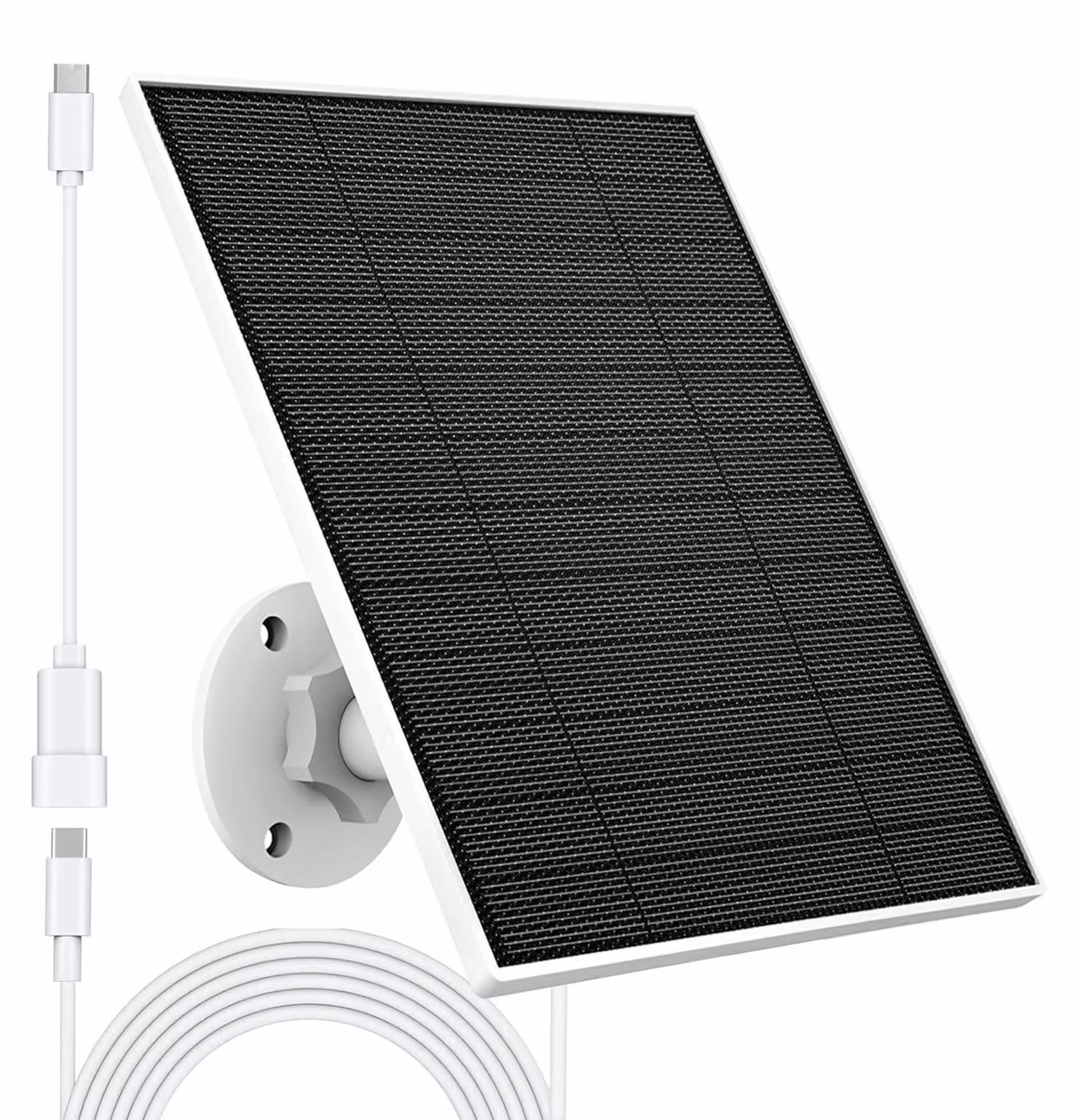 Pannello solare 5W per telecamera Eufy, grado di protezione IP65, monocristallino, cavo da 2,5 metri