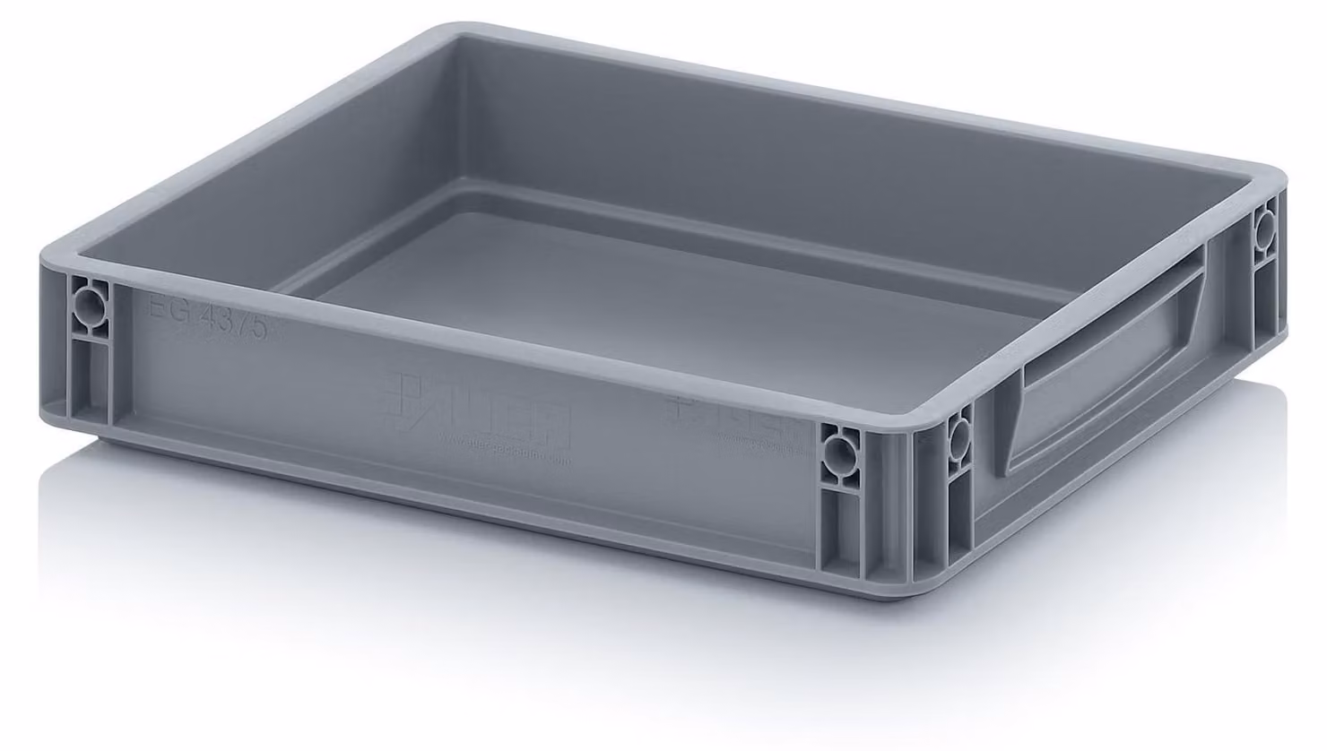 Eurobox - Impilabile - 40 x 30 x 7,5 cm - Include un righello