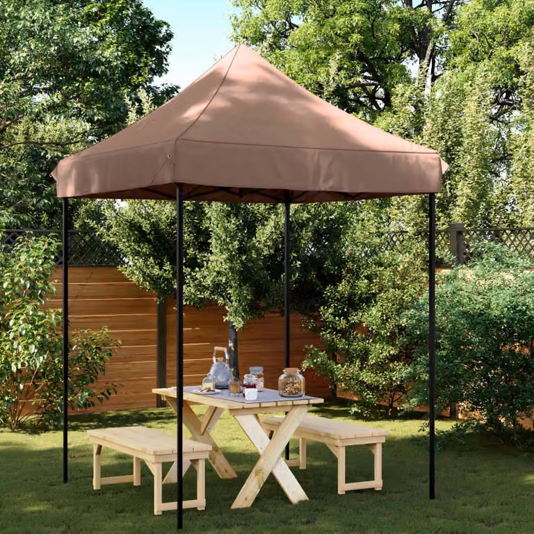 Maison Exclusive - Tenda per feste, 200 x 200 x 306 cm, colore marrone, tessuto Oxford