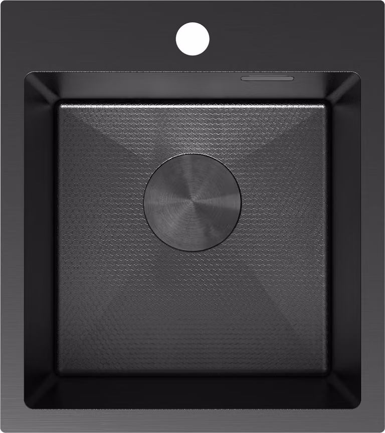 Mexen Solix lavello in acciaio 1-vasca 400 x 450 mm, nero HC - 6401401000-70HC