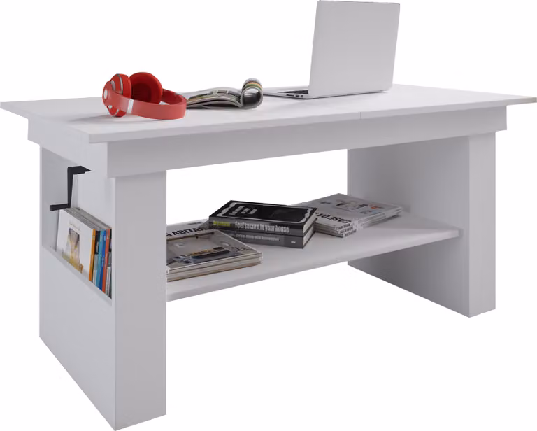 Tavolino in legno semplice | Dimensioni ca. H. 52 x W. 115 x D. 58 cm | Tavolo da soggiorno - Kobila allungabile ad altezza regolabile