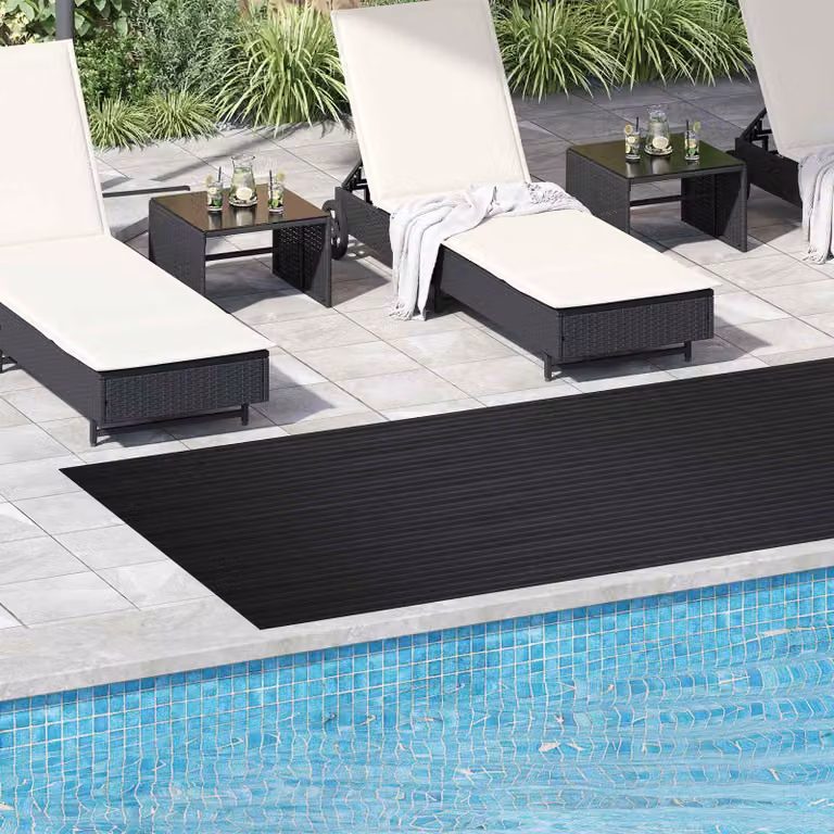 Tappeto in gomma vidaXL nero per giardino e terrazza L: 4 m, P: 1,5 m