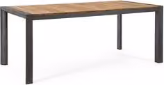 Tavolo da giardino rettangolare Bizzotto in alluminio verniciato antracite e teak L: 180 cm, P: 90 cm, H: 75 cm – 1