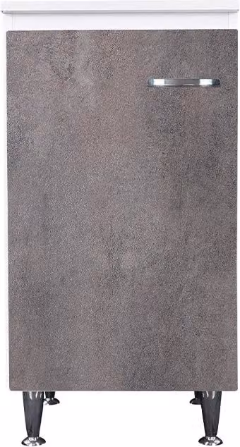 Base 45x50 anta corten grigio maniglia destra